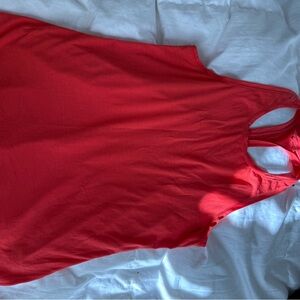 Papaya colored Athleta Sleeveless Tank Top